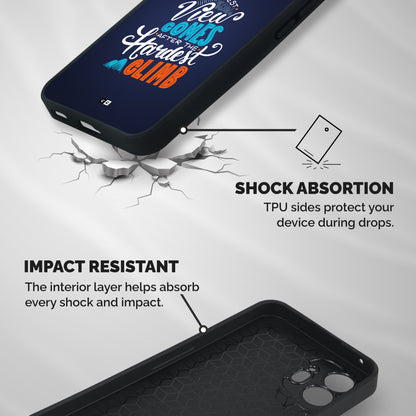 Hardest Climb Shockproof Hybrid Protection (Metal + TPU) Back Case Cover
