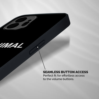 Hashtag Minimal Black Shockproof Hybrid Protection (Metal + TPU) Back Case Cover
