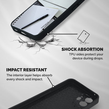 Headphones Notes Shockproof Hybrid Protection (Metal + TPU) Back Case Cover