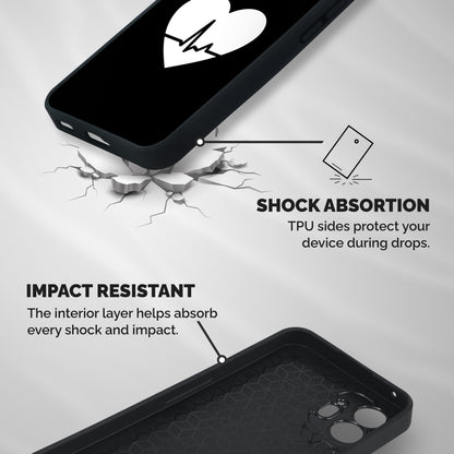 Heart Beat Shockproof Hybrid Protection (Metal + TPU) Back Case Cover
