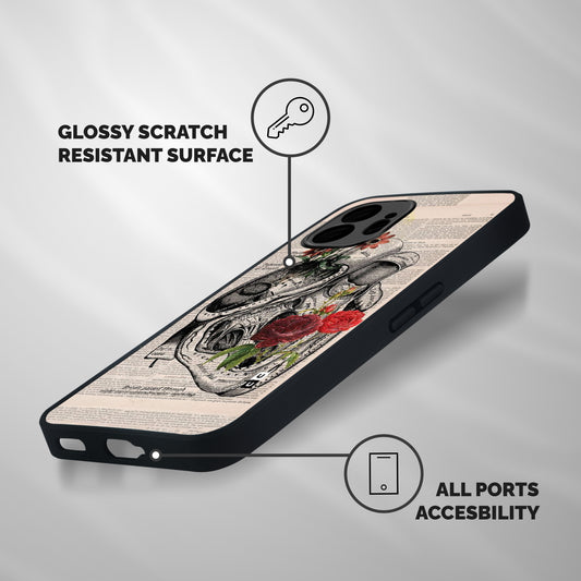 Heart Newspaper Shockproof Hybrid Protection (Metal + TPU) Back Case Cover