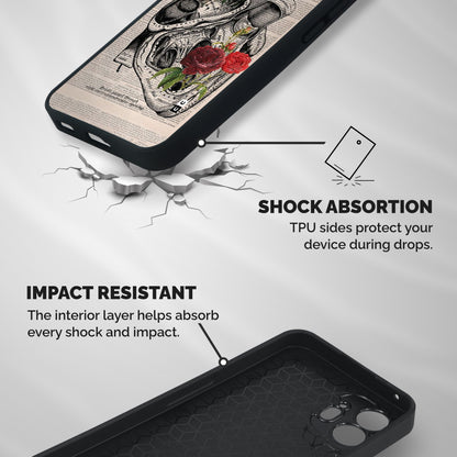 Heart Newspaper Shockproof Hybrid Protection (Metal + TPU) Back Case Cover