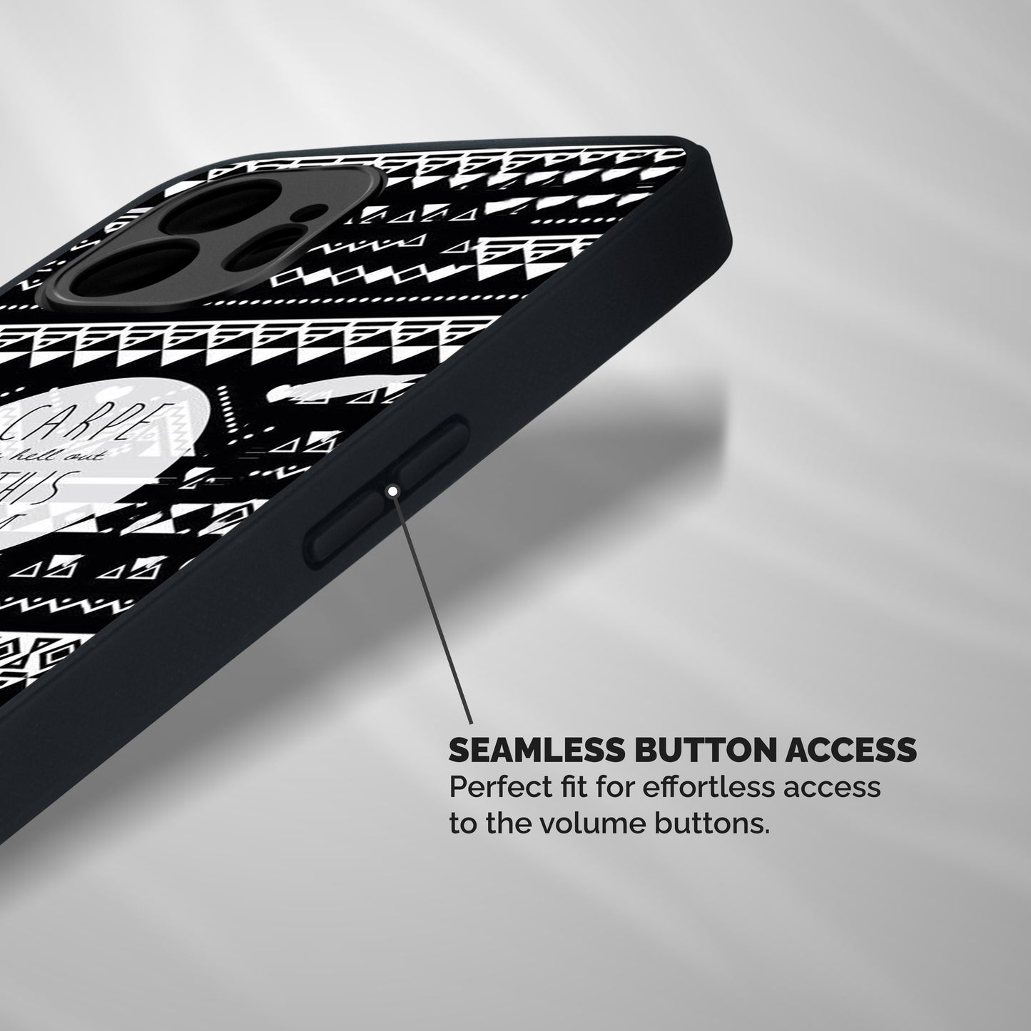 Hell Diem Shockproof Hybrid Protection (Metal + TPU) Back Case Cover
