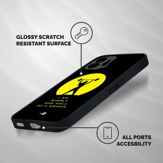 Hell Women Shockproof Hybrid Protection (Metal + TPU) Back Case Cover