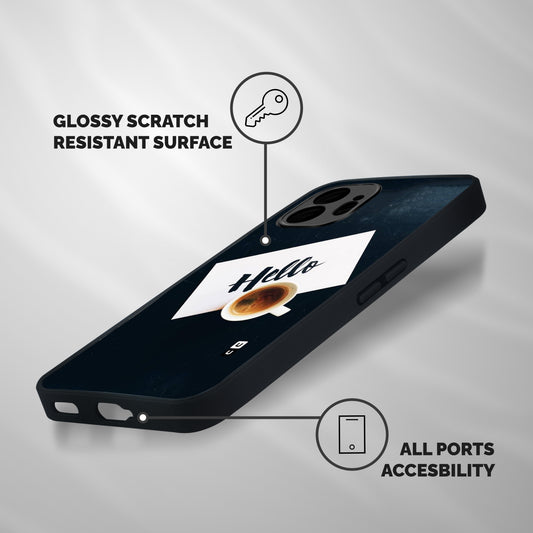 Hello Coffee Shockproof Hybrid Protection (Metal + TPU) Back Case Cover