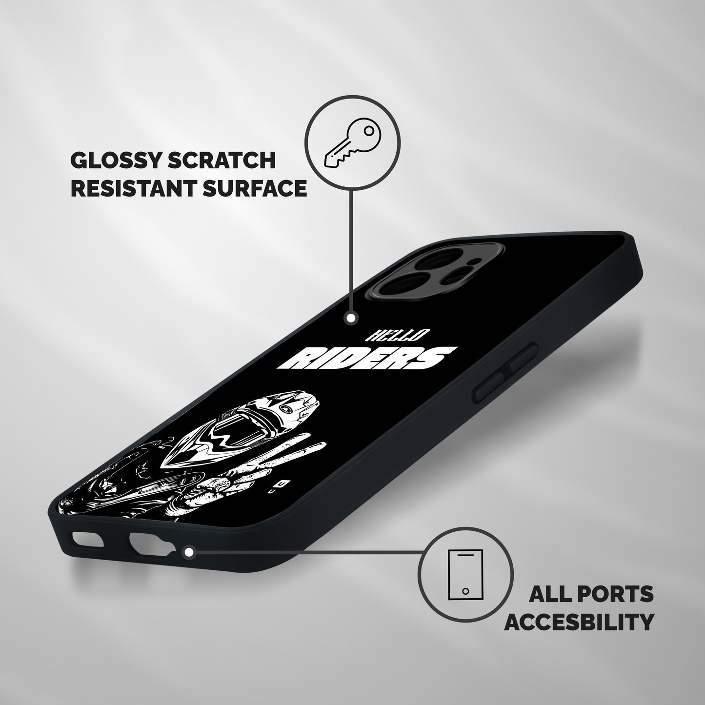 Hello Riders Shockproof Hybrid Protection (Metal + TPU) Back Case Cover