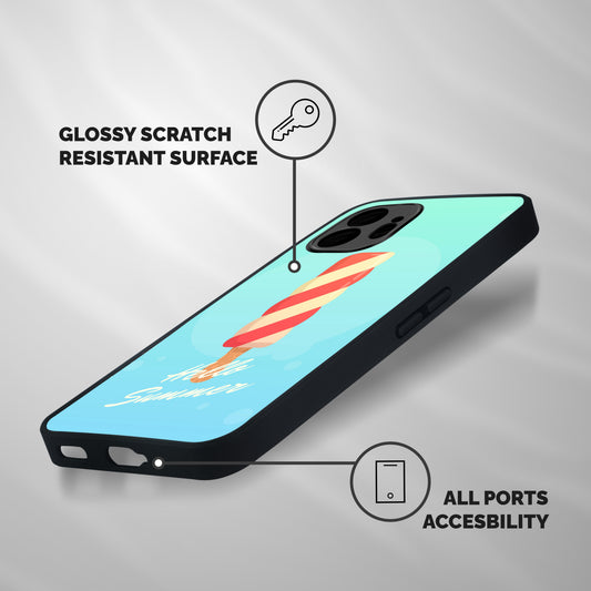 Hello Summer Shockproof Hybrid Protection (Metal + TPU) Back Case Cover