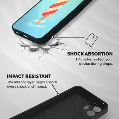 Hello Summer Shockproof Hybrid Protection (Metal + TPU) Back Case Cover
