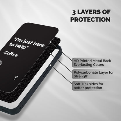 Here To Help Shockproof Hybrid Protection (Metal + TPU) Back Case Cover