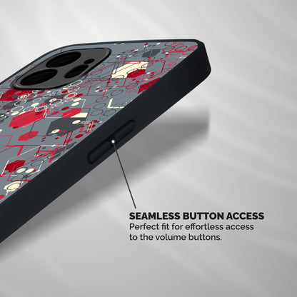 Hexagons Pattern Shockproof Hybrid Protection (Metal + TPU) Back Case Cover