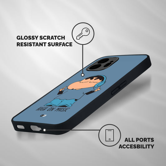High On Music Shockproof Hybrid Protection (Metal + TPU) Back Case Cover