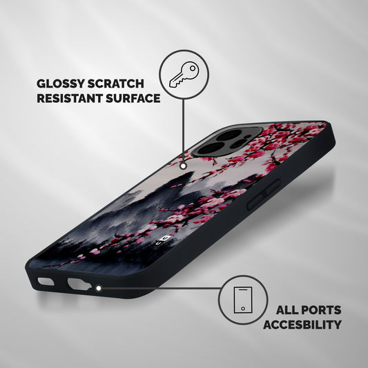 Hills And Blossoms Shockproof Hybrid Protection (Metal + TPU) Back Case Cover