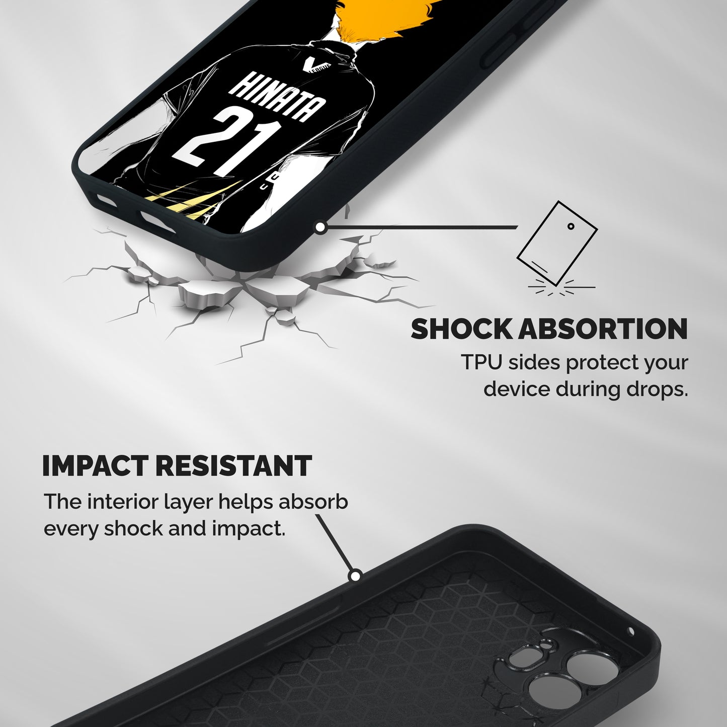 Hinata 21 Shockproof Hybrid Protection (Metal + TPU) Back Case Cover