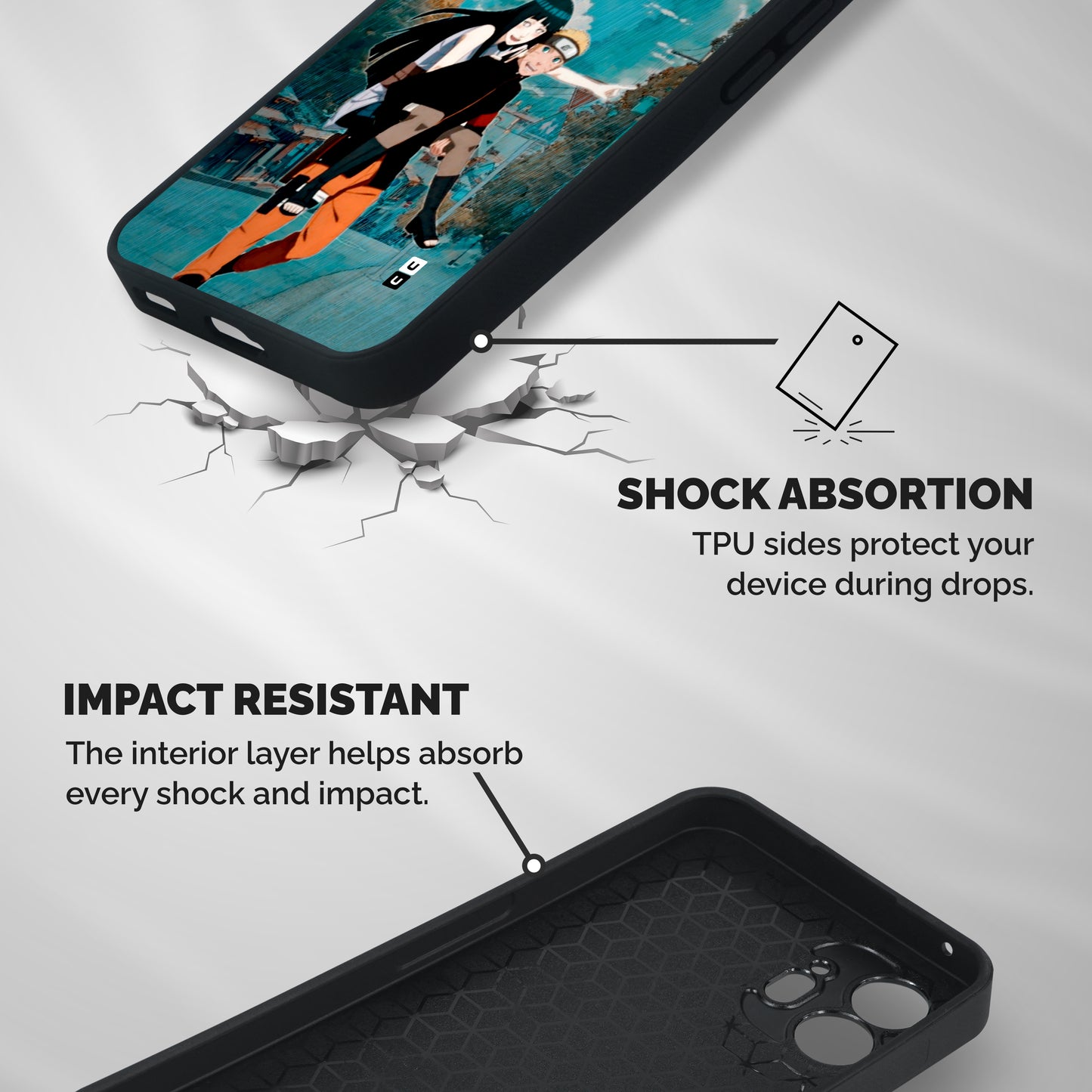Hinata Hop Rain Shockproof Hybrid Protection (Metal + TPU) Back Case Cover