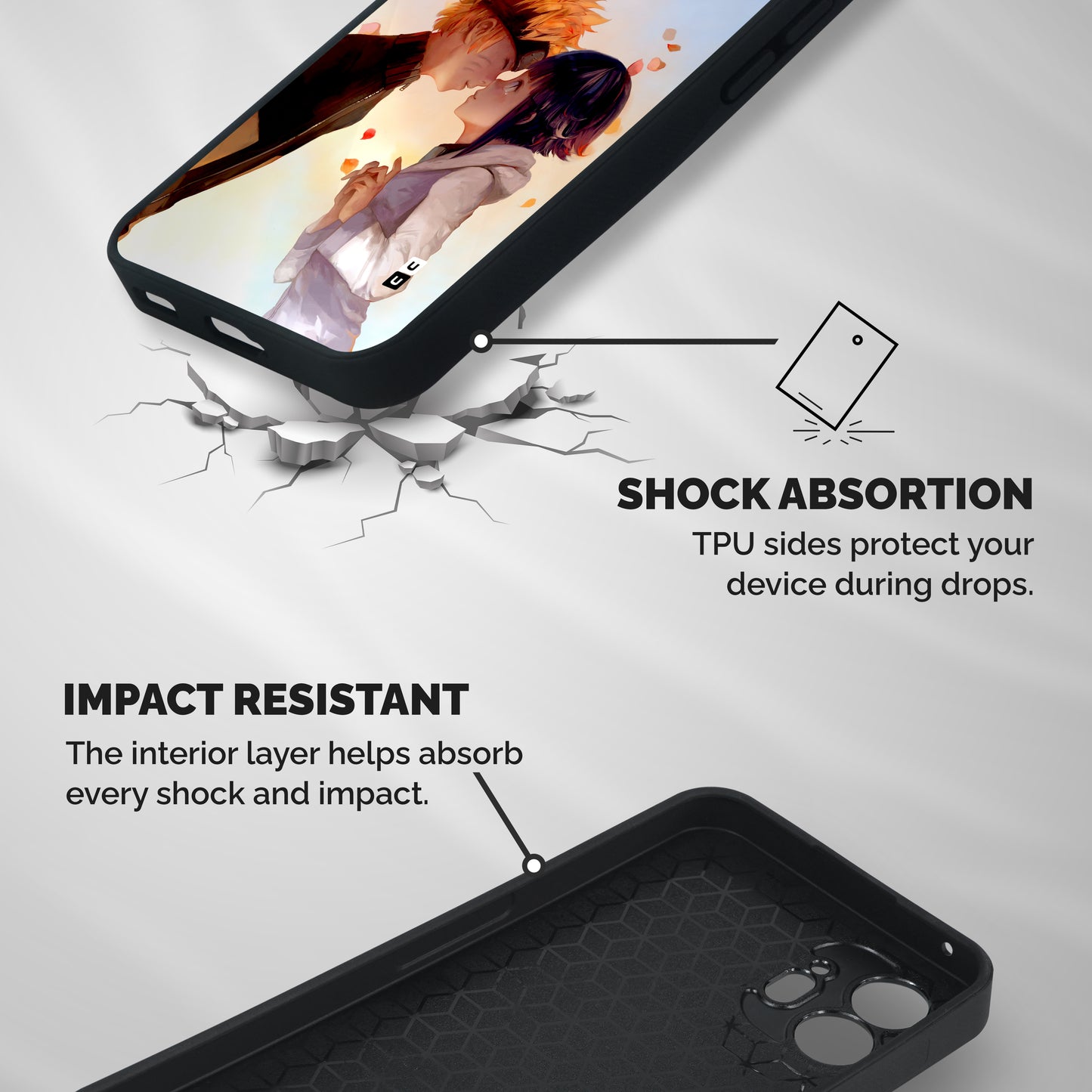 Hinata Kunik Shockproof Hybrid Protection (Metal + TPU) Back Case Cover