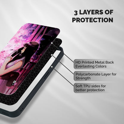 Hinata Preys Shockproof Hybrid Protection (Metal + TPU) Back Case Cover
