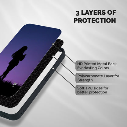 Hinata Shadow Shockproof Hybrid Protection (Metal + TPU) Back Case Cover
