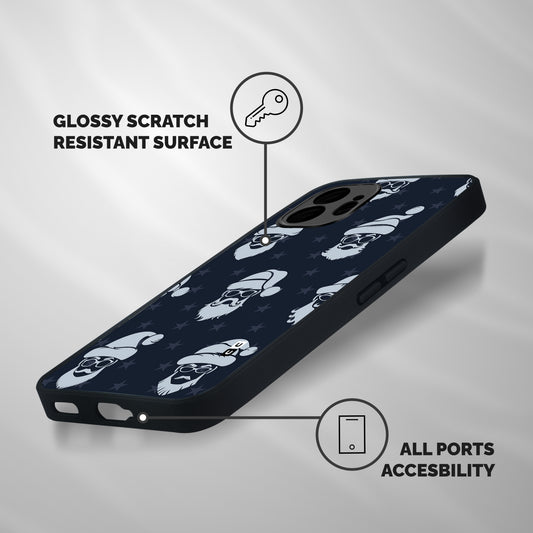 Hipster Santa Shockproof Hybrid Protection (Metal + TPU) Back Case Cover