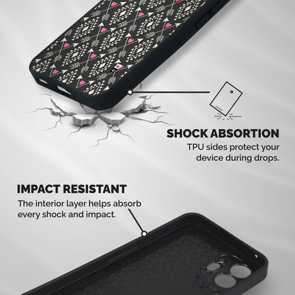 Hit Arrow Love Shockproof Hybrid Protection (Metal + TPU) Back Case Cover