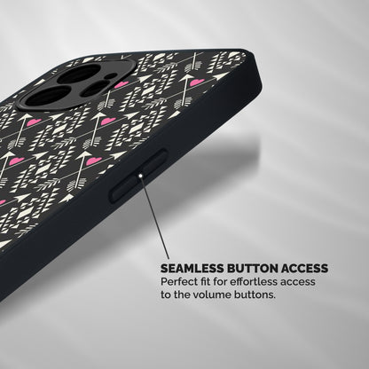 Hit Arrow Love Shockproof Hybrid Protection (Metal + TPU) Back Case Cover
