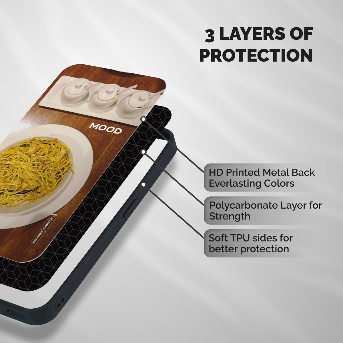 Hogging Mood Shockproof Hybrid Protection (Metal + TPU) Back Case Cover