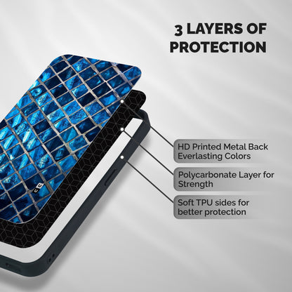 Home Tiles Design Shockproof Hybrid Protection (Metal + TPU) Back Case Cover