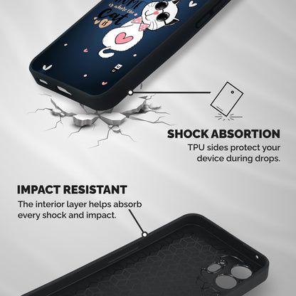 Home Where Cat Shockproof Hybrid Protection (Metal + TPU) Back Case Cover
