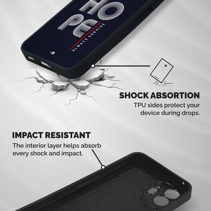 Hope Survives Shockproof Hybrid Protection (Metal + TPU) Back Case Cover