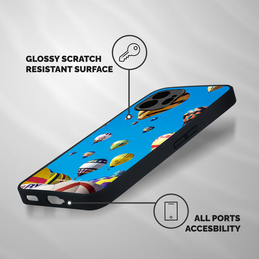Hot Air Baloons Shockproof Hybrid Protection (Metal + TPU) Back Case Cover