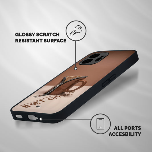 Hot Coffee Shockproof Hybrid Protection (Metal + TPU) Back Case Cover
