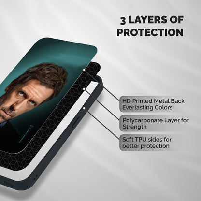 House MD Shockproof Hybrid Protection (Metal + TPU) Back Case Cover