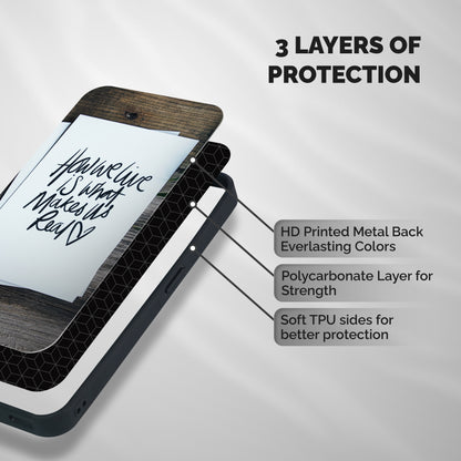 How We Live Shockproof Hybrid Protection (Metal + TPU) Back Case Cover
