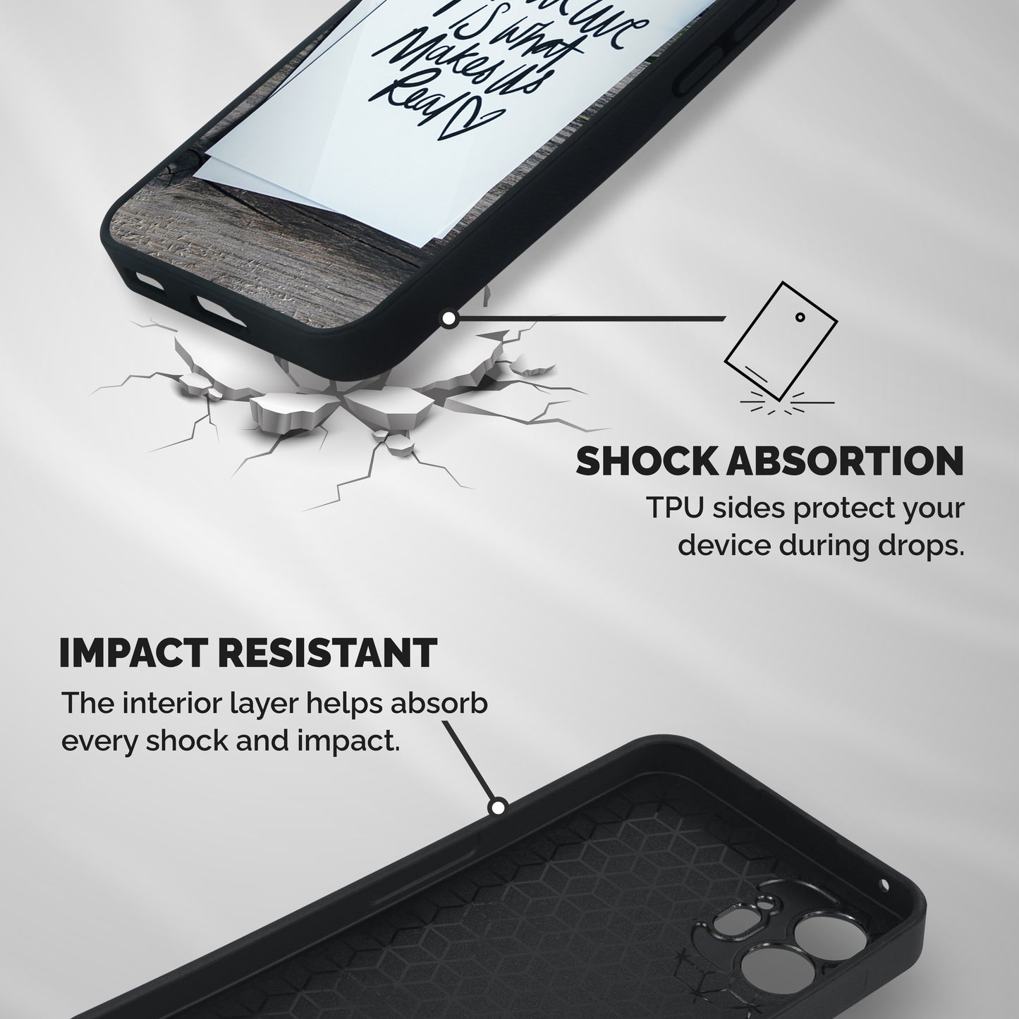 How We Live Shockproof Hybrid Protection (Metal + TPU) Back Case Cover
