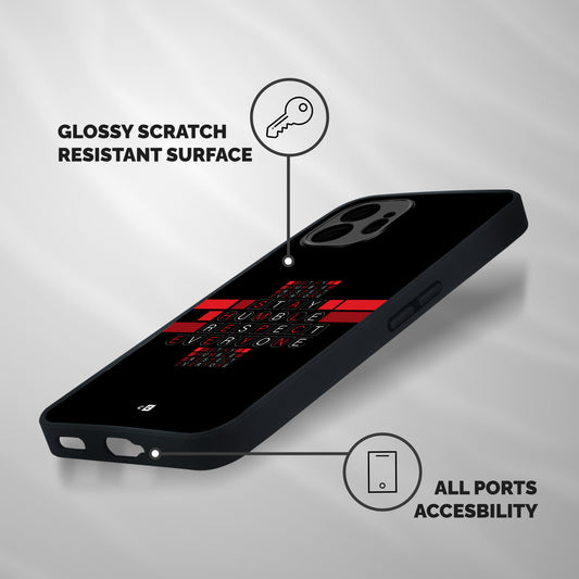 Humble Respect Shockproof Hybrid Protection (Metal + TPU) Back Case Cover
