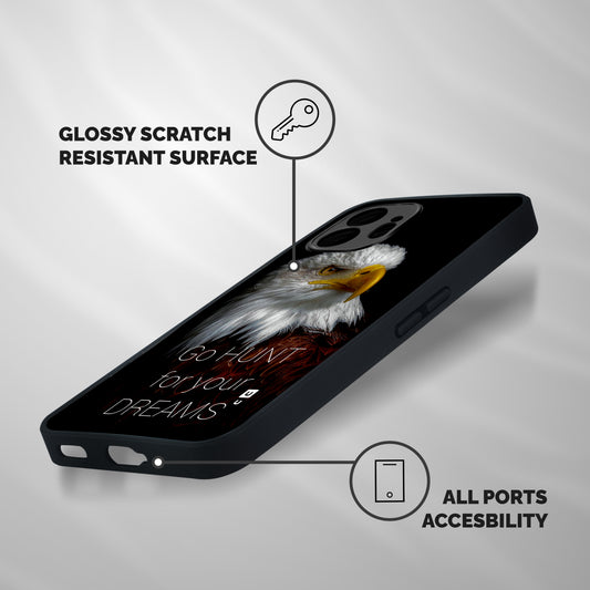 Hunt Your Dream Shockproof Hybrid Protection (Metal + TPU) Back Case Cover