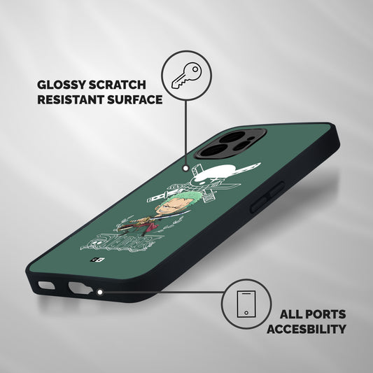 Hunter Zoro Sword Shockproof Hybrid Protection (Metal + TPU) Back Case Cover