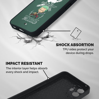Hunter Zoro Sword Shockproof Hybrid Protection (Metal + TPU) Back Case Cover