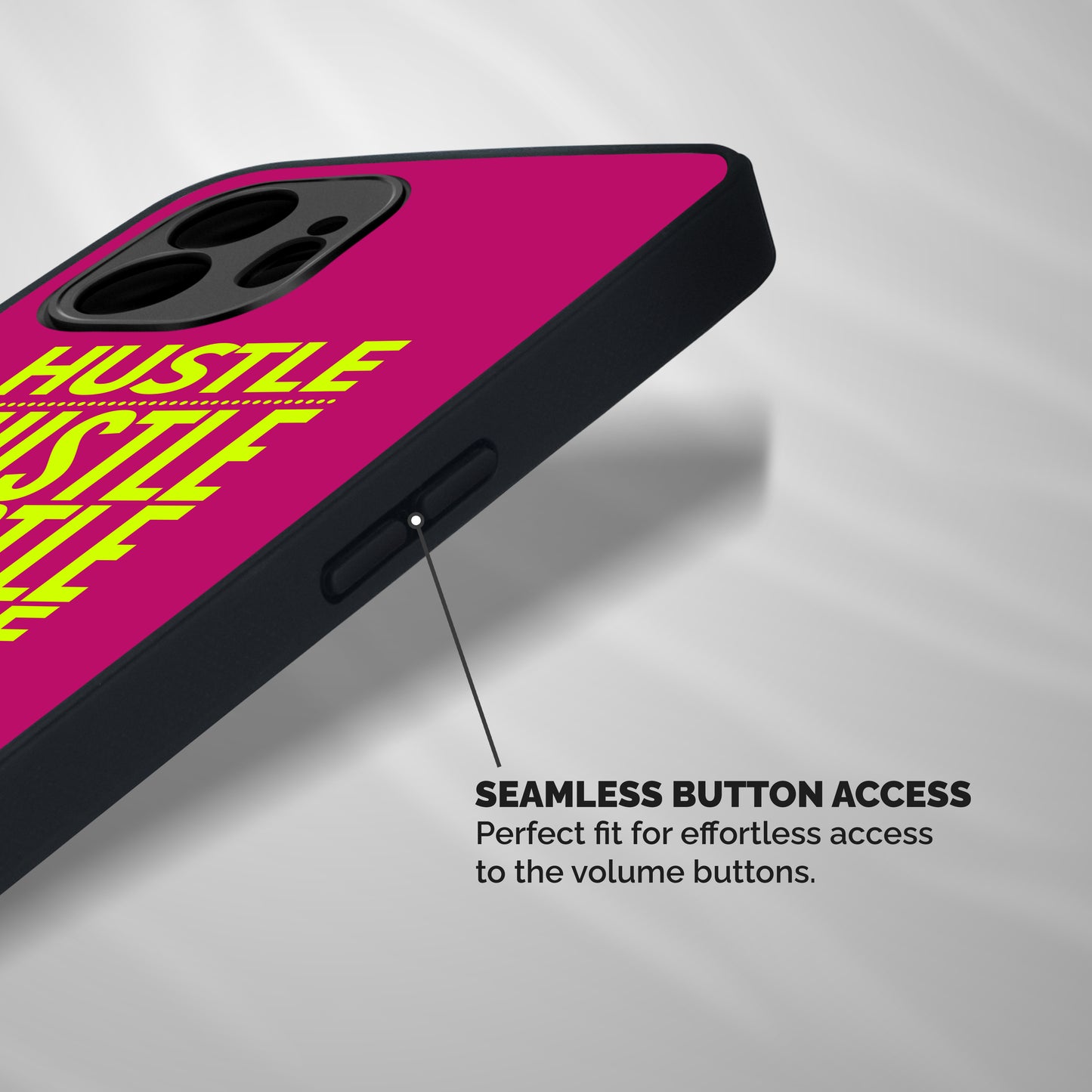 Hustle Never Give Up Shockproof Hybrid Protection (Metal + TPU) Back Case Cover