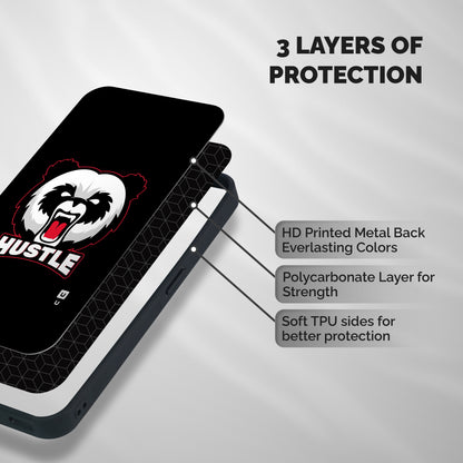 Hustle Panda Shockproof Hybrid Protection (Metal + TPU) Back Case Cover