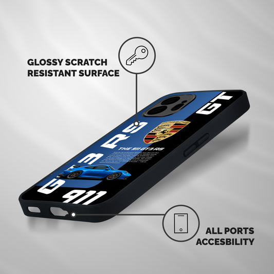 Hyper Car Shockproof Hybrid Protection (Metal + TPU) Back Case Cover