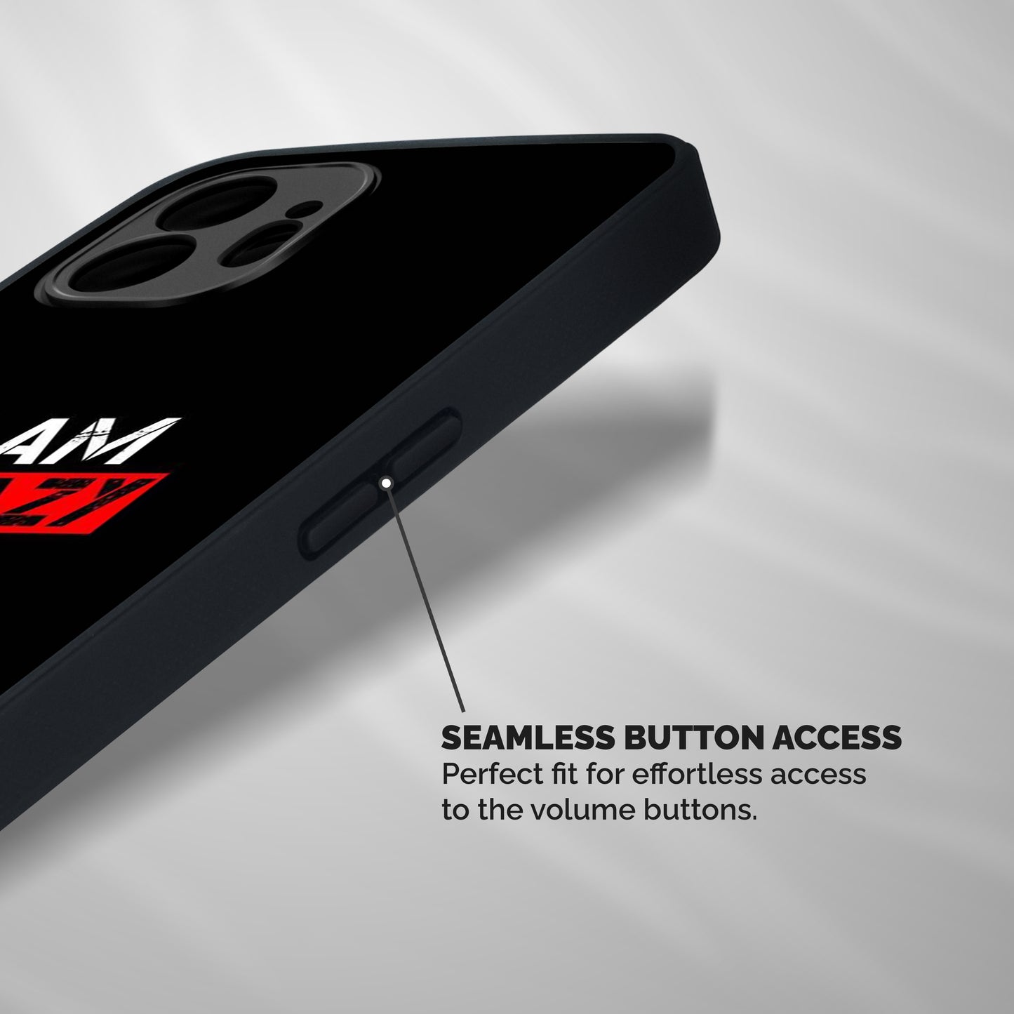 I am Crazy Shockproof Hybrid Protection (Metal + TPU) Back Case Cover