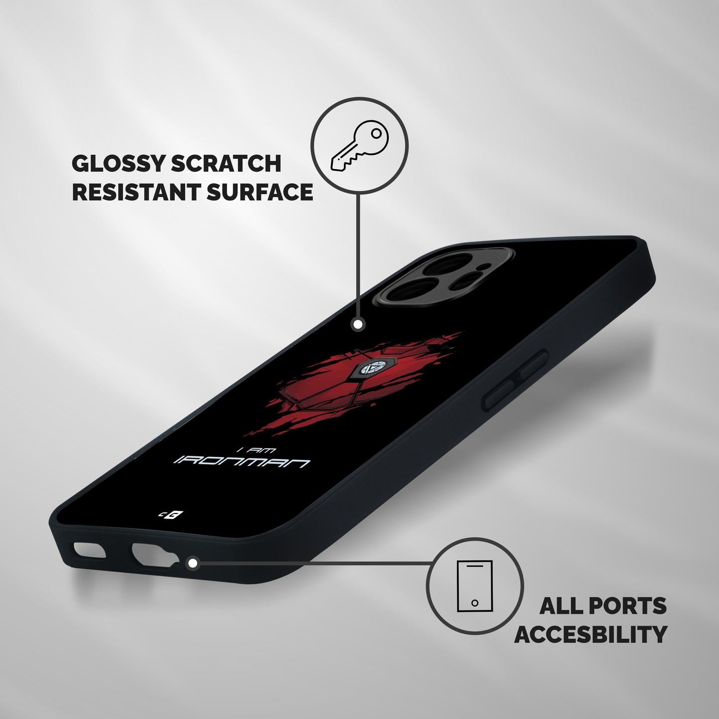 I Am Ironman Shockproof Hybrid Protection (Metal + TPU) Back Case Cover