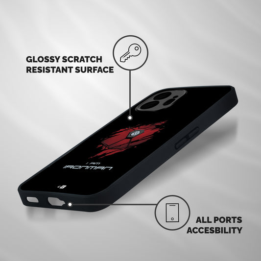 I Am Ironman Shockproof Hybrid Protection (Metal + TPU) Back Case Cover