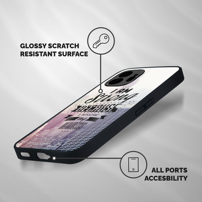 I am Strong Shockproof Hybrid Protection (Metal + TPU) Back Case Cover