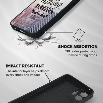 I am Strong Shockproof Hybrid Protection (Metal + TPU) Back Case Cover
