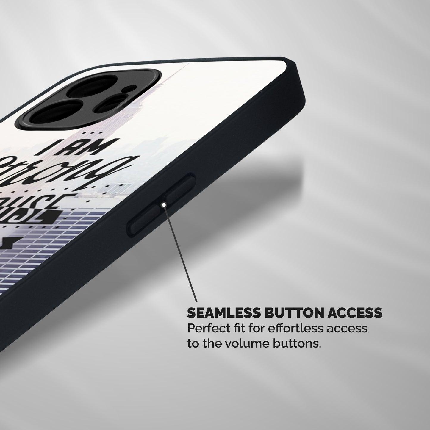I am Strong Shockproof Hybrid Protection (Metal + TPU) Back Case Cover