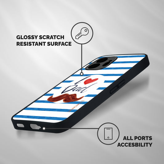 I Love Dad Shockproof Hybrid Protection (Metal + TPU) Back Case Cover