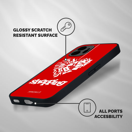 I Love Shopping Shockproof Hybrid Protection (Metal + TPU) Back Case Cover
