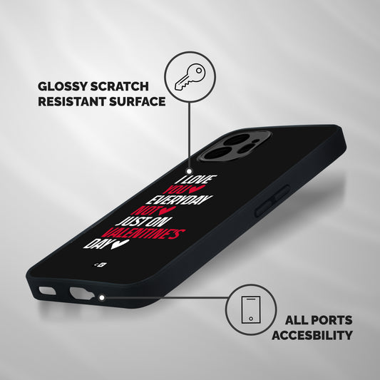I Love You Everyday Shockproof Hybrid Protection (Metal + TPU) Back Case Cover