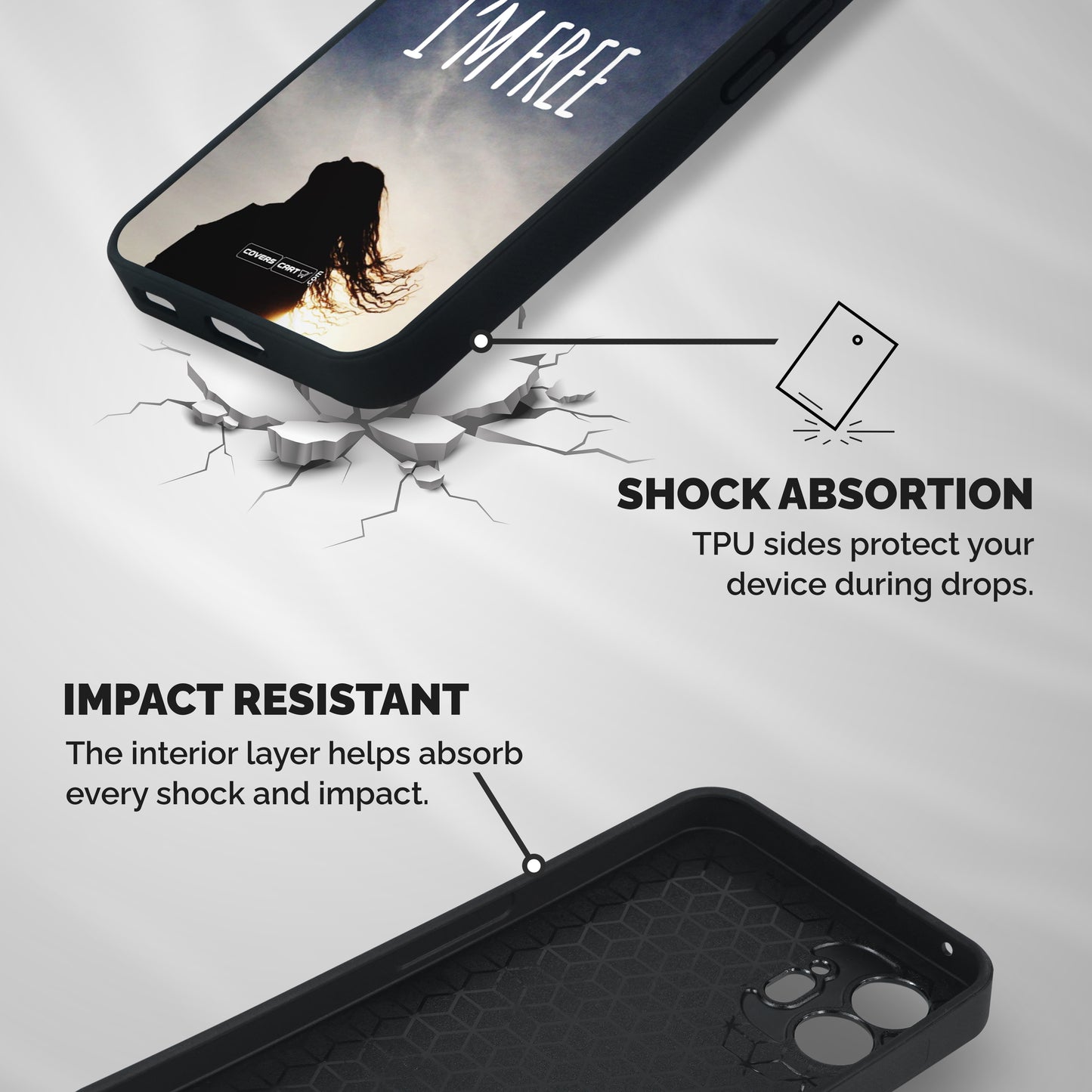 I m Free Shockproof Hybrid Protection (Metal + TPU) Back Case Cover